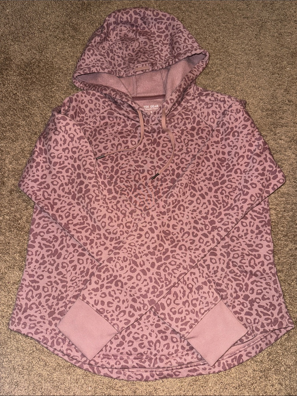 Tek Gear Ultra Soft Fleece Leopard Pullover Hoodie